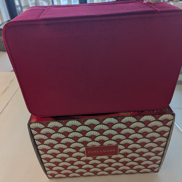 Estee Lauder Red Cosmetic Train Case - *Case Only No Products - Picture 7 of 7